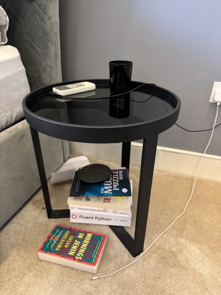 2 Aula Side Table Black and Grey