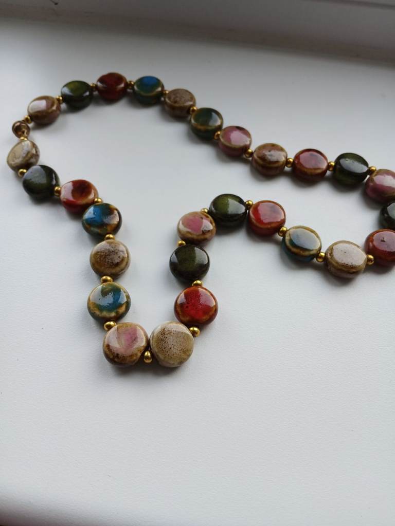 Colourful agate necklace 