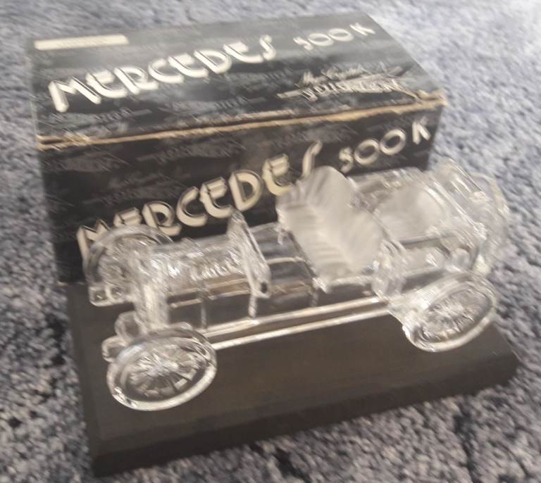 Hof Bauer Paperweight Mercedes 500K Vintage Car Crystal Glass – post or collect