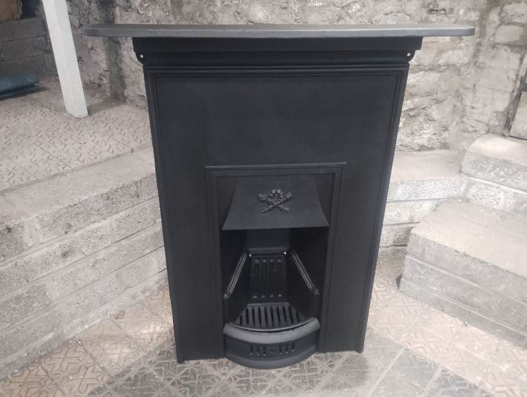 Cast iron antique fireplace
