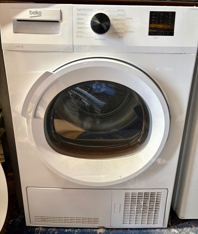 Beko DTLCE80121W Condenser 8Kg B Energy Rated White