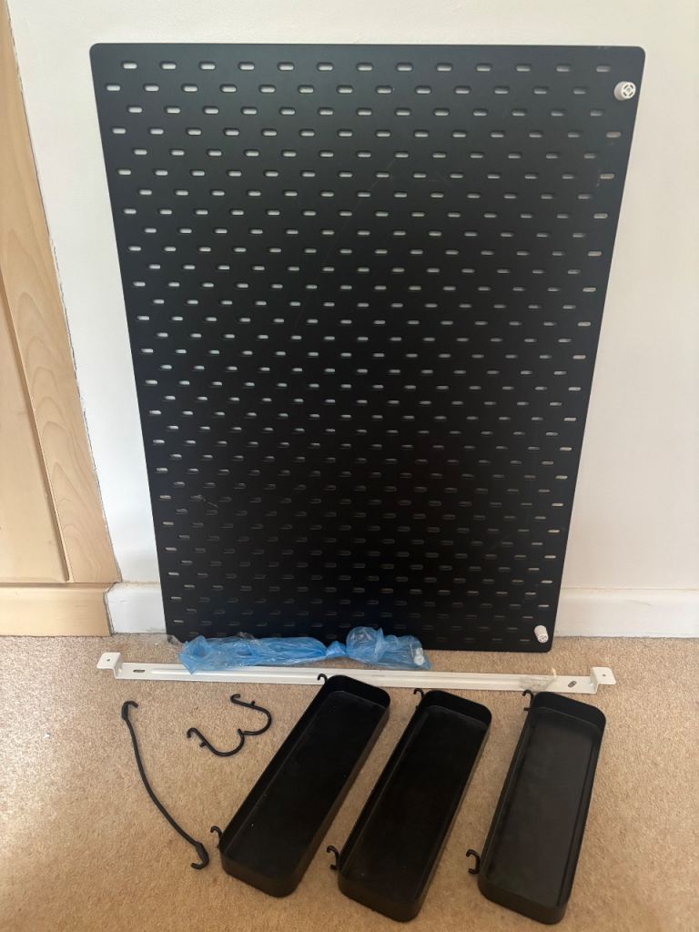IKEA Skadis Black Metal Pegboard