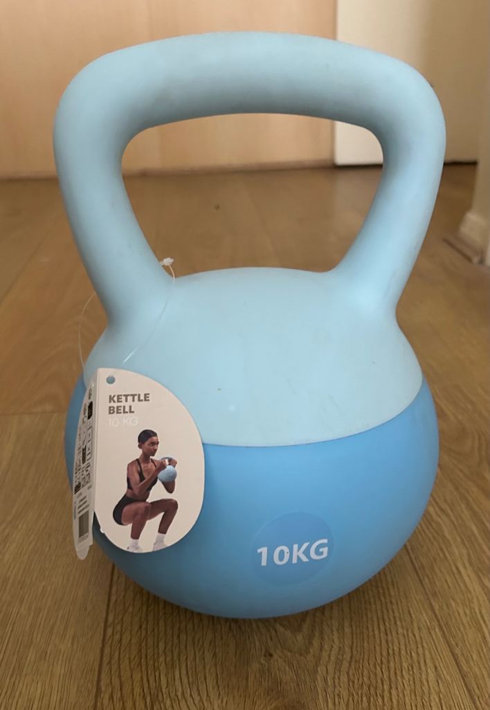 New 10KG Kettlebell – Light Blue, Unused