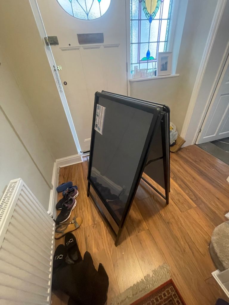Brand New Black A-Frame Pavement Stand - Size A1