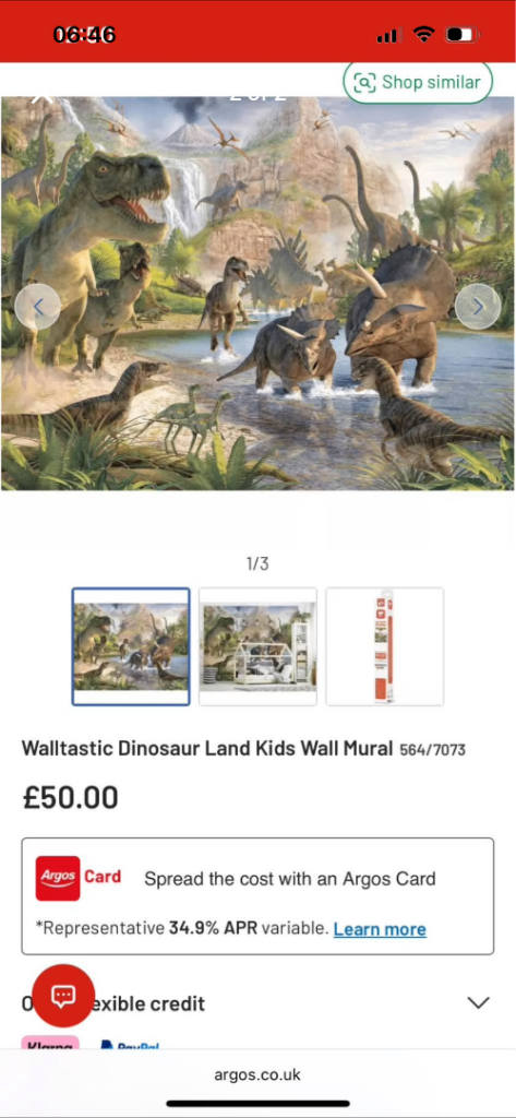 Dinosaur kids wall mural 