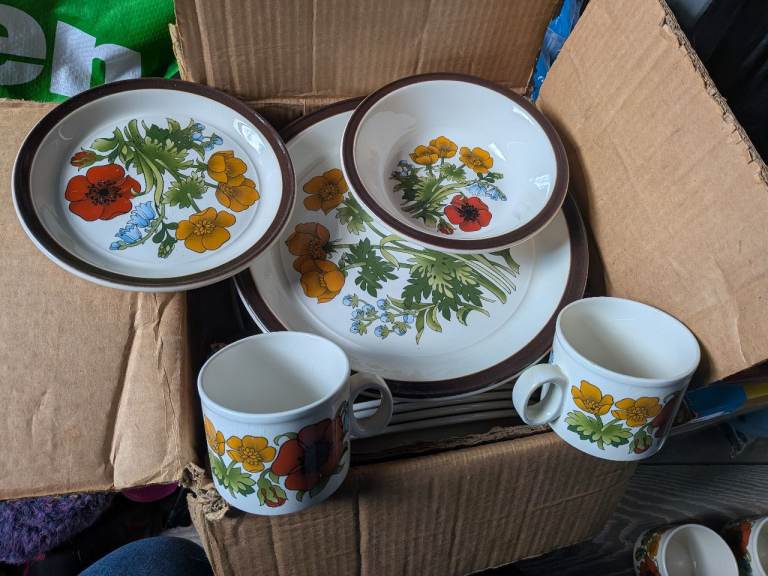 Doverstone poppy field dinner set 