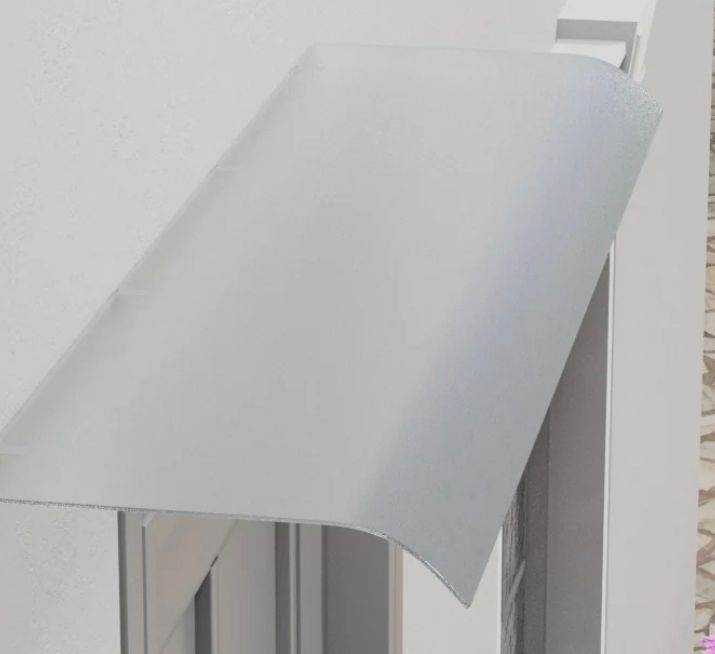 A new still boxed 120cm W X 44cm D Frosted pladtic  Window Door Awning Canopy  