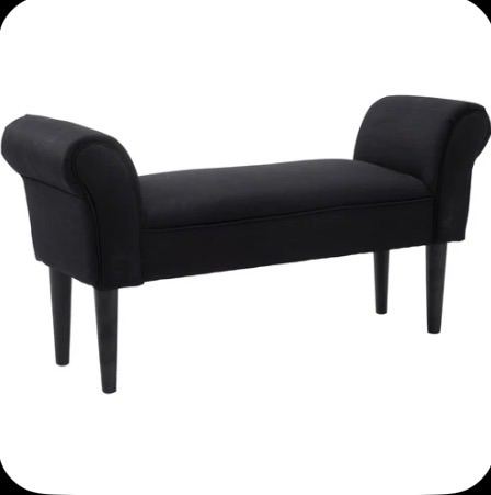 Black sofa bench with wooden legs. Great condition. 3 available - open to offers