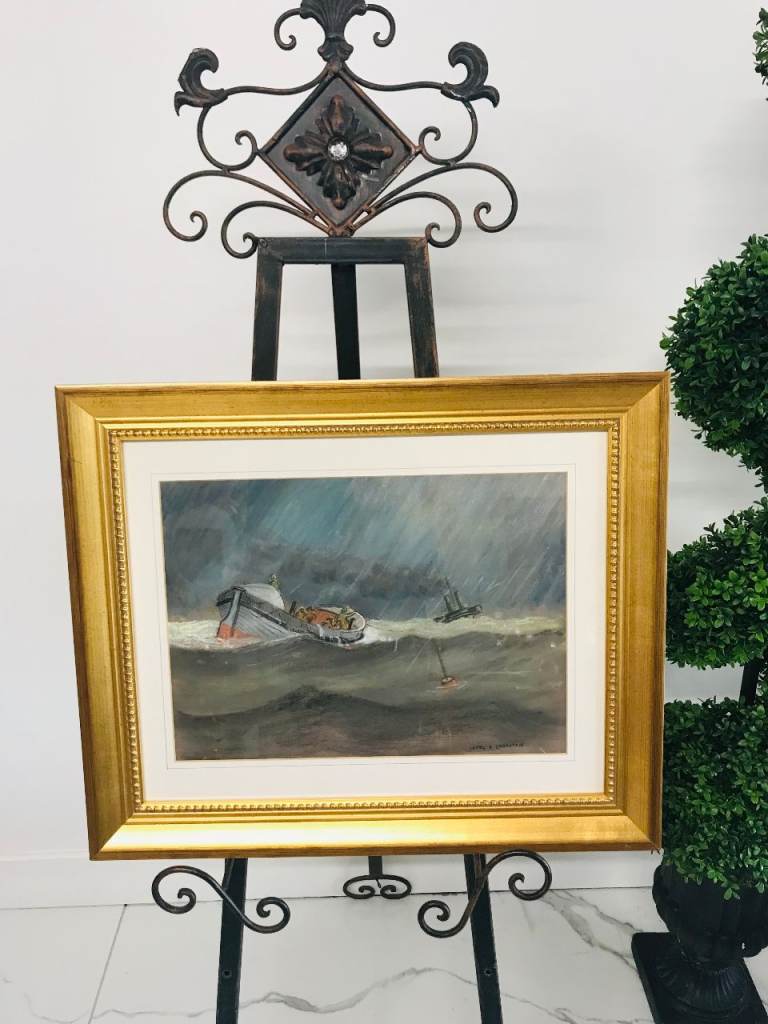 James A. Charlton – Maritime Scene (Storm at Sea)