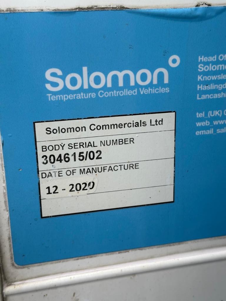 2021 Iveco Daily 72-180 HI MATIC REFRIGERATED BOX VAN 