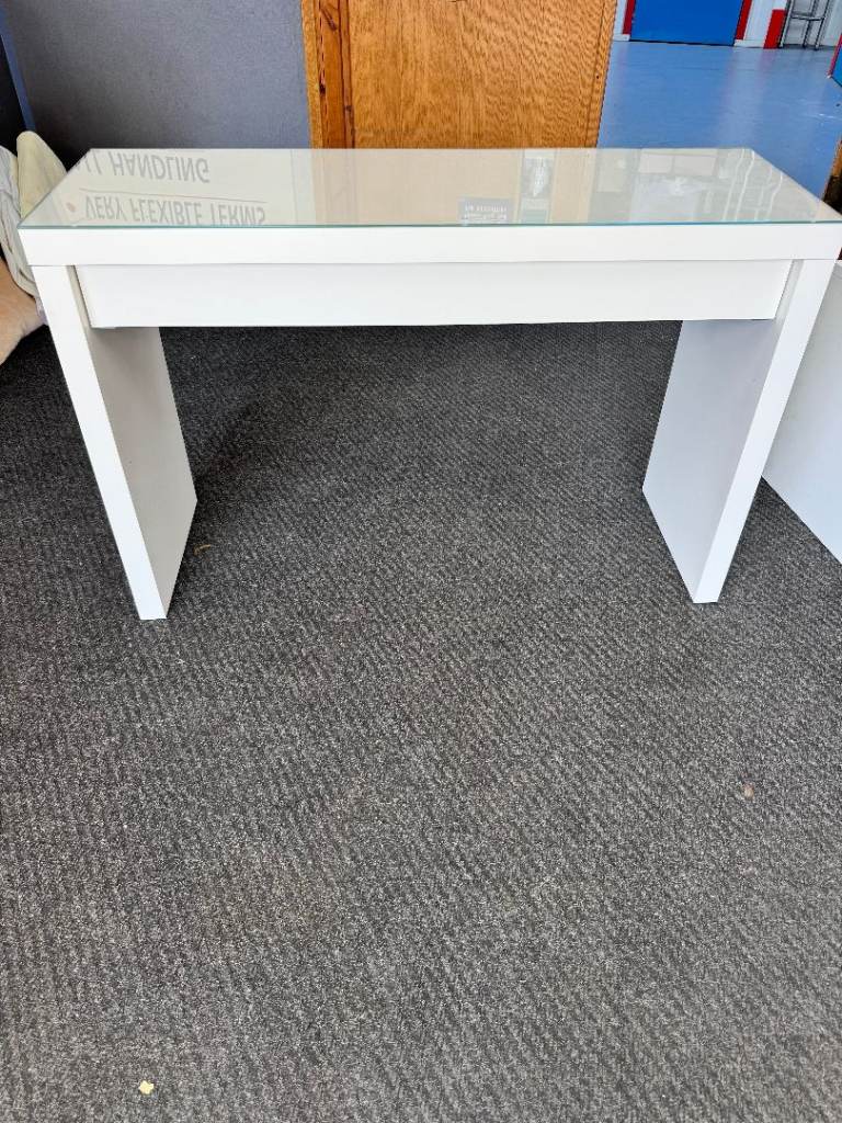 IKEA MALM Dressing Table White 120x41 Vanity Desk Bedroom Makeup Table New