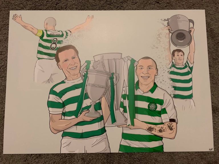 Scott Brown art print Celtic FC Broony