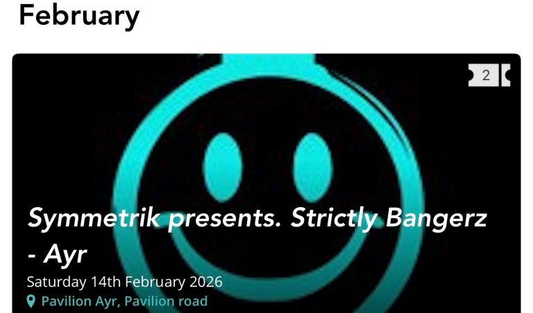 2 x tickets for Symmetrik at Ayr Pavilion 