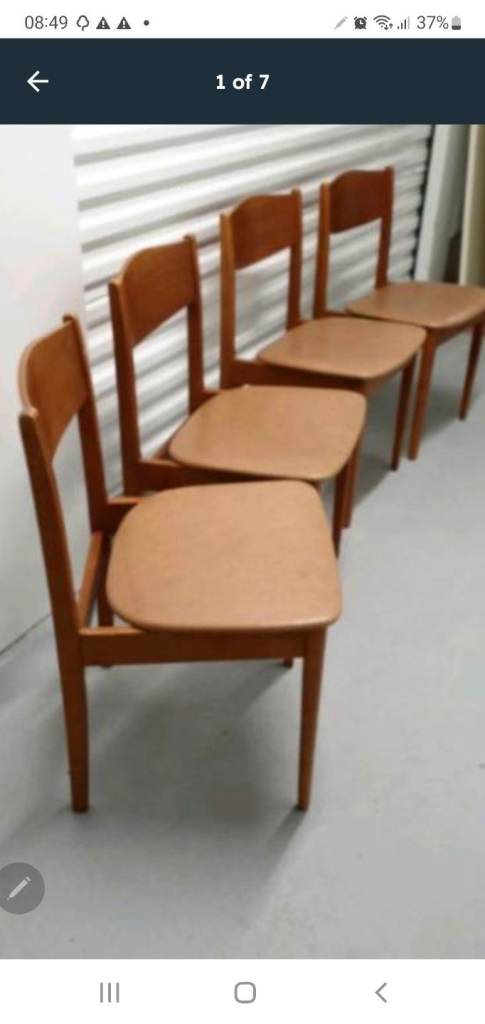 Retro Midcentury  Danish dining chairs 