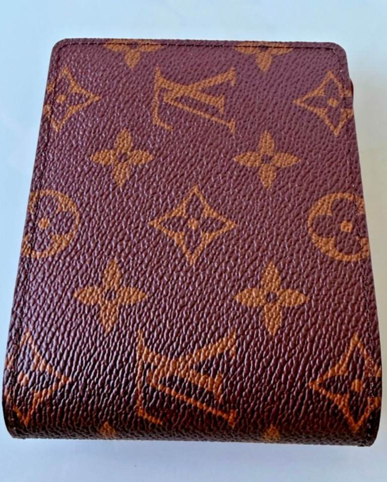 Authentic Louis Vuitton Multiple Wallet Monogram Canvas Hot Stamp Personalised