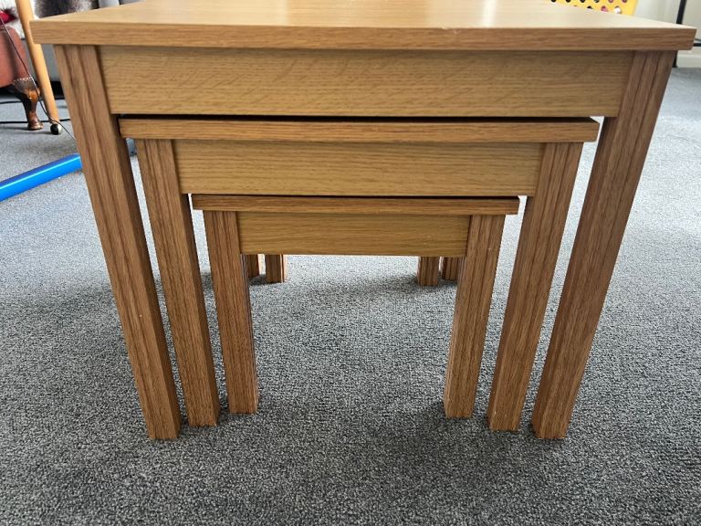 *SOLD* Nesting Tables 3-Piece Laminate Coffee Table Set Lightweight