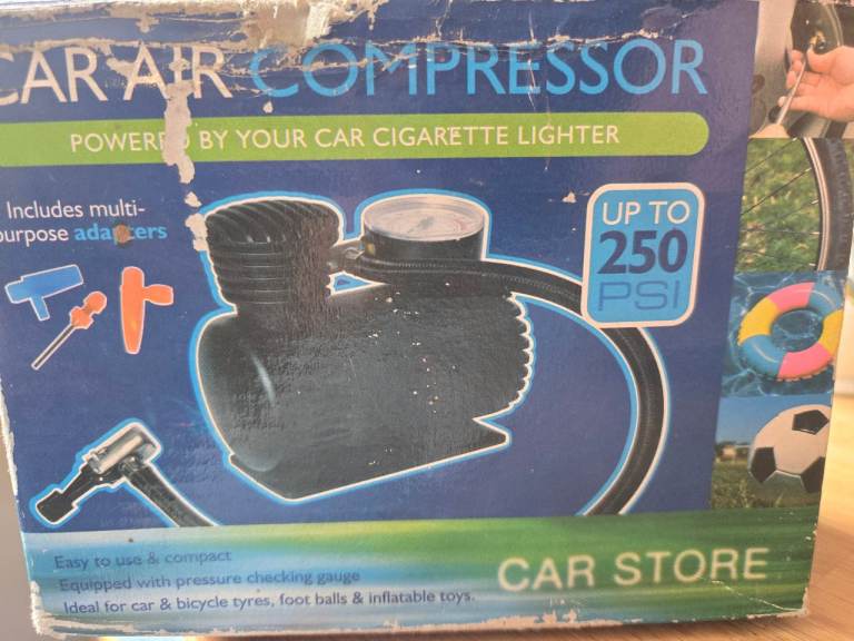 CAR STORE Car Air Compressor – Up to 250 PSI, New