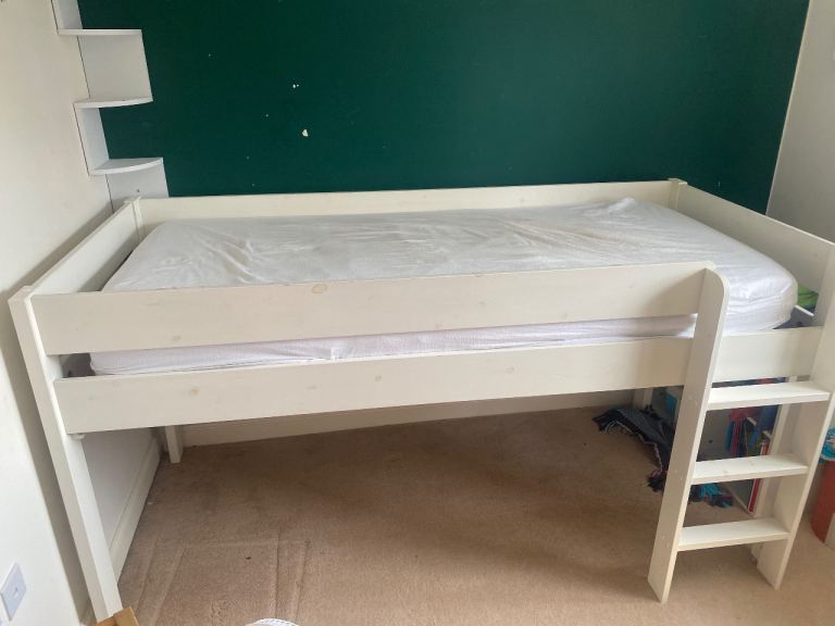 White Wooden High Sleeper 