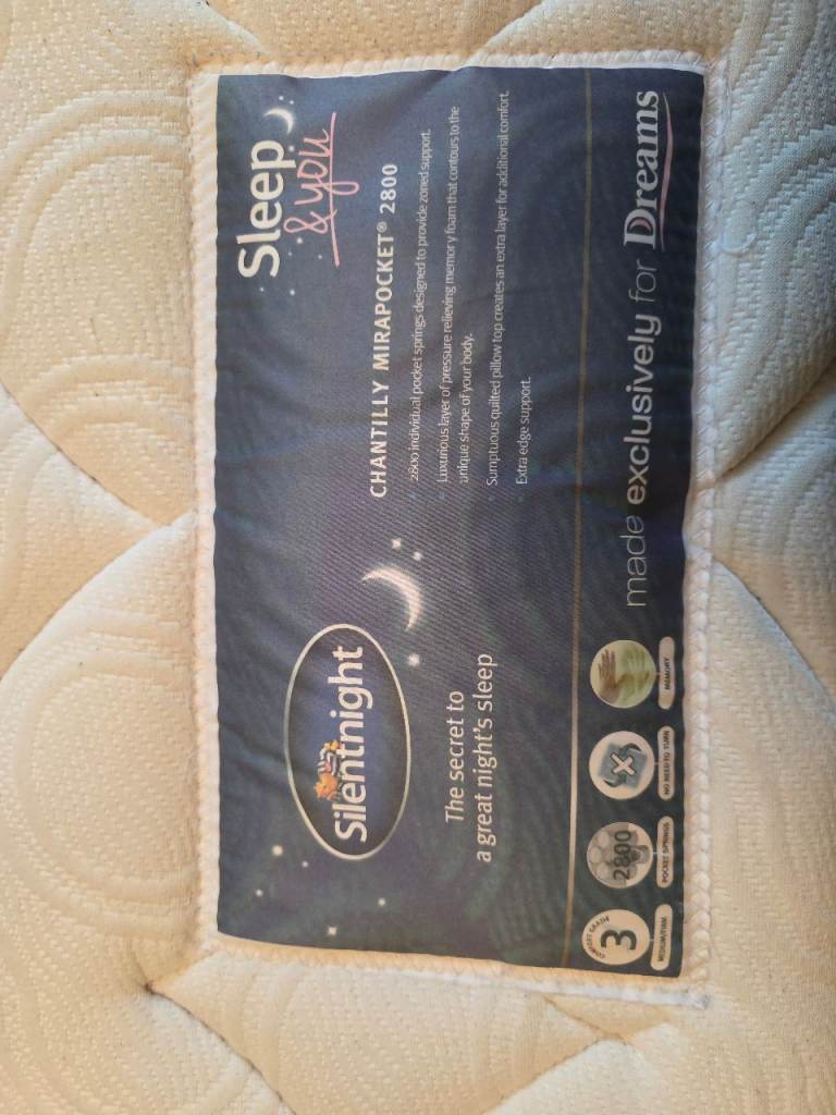 King size bed with mattress 