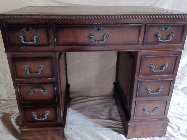 Vintage Teak Captains Desk