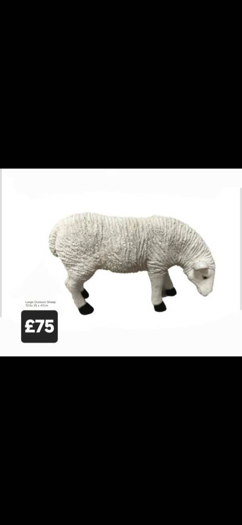 Sheep garden ornament cows tractors milk churn pint of stout hens phone box 