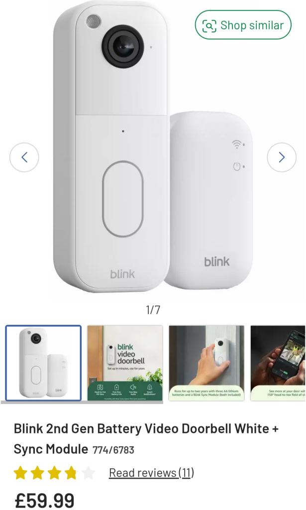 Blink Video Doorbell 