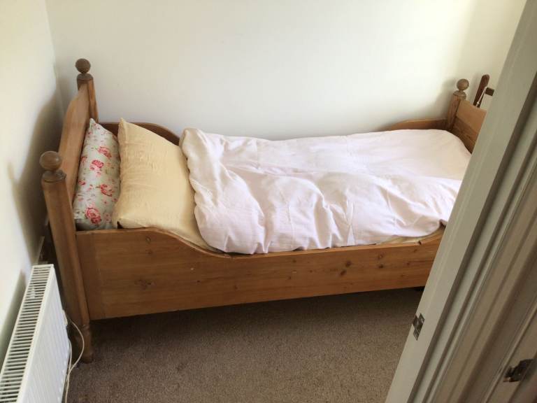 Vintage Wooden Dutch Single Bed