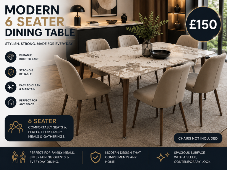 Aspen Oro Pandora Polished 6 Seater Table