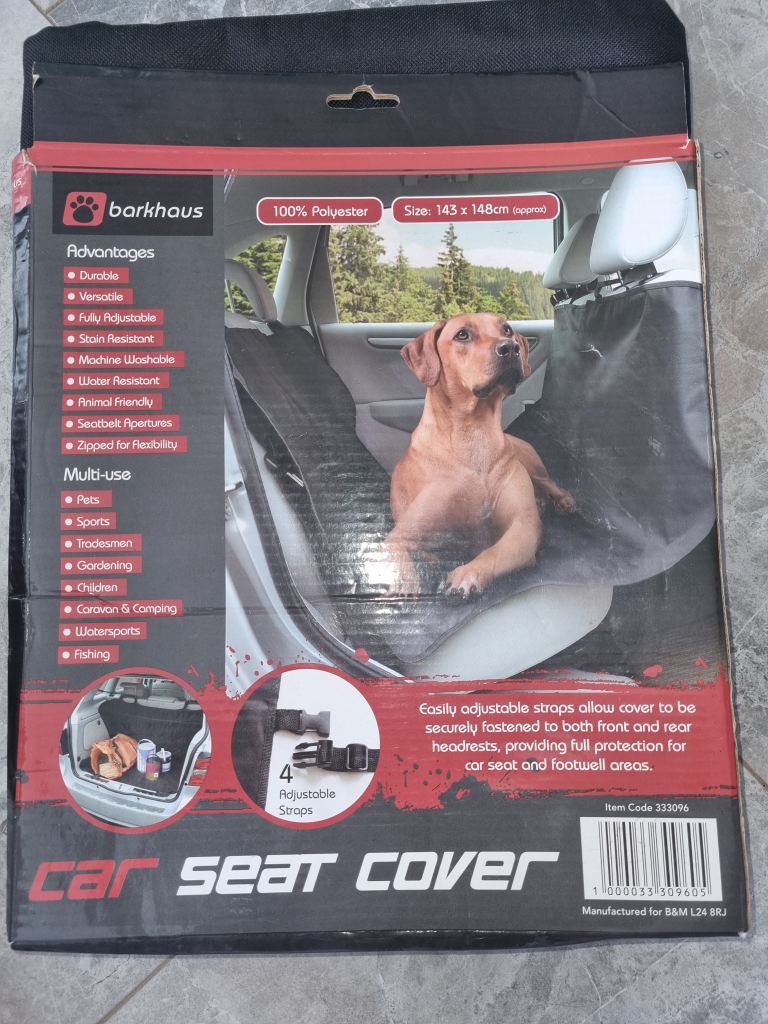 Dog car seat cover