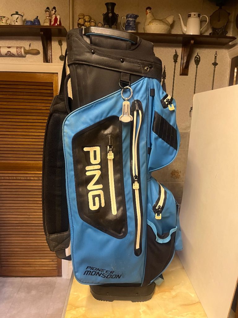 Ping Pioneer Monsoon Golf Cart Bag - Blue, Good Condition