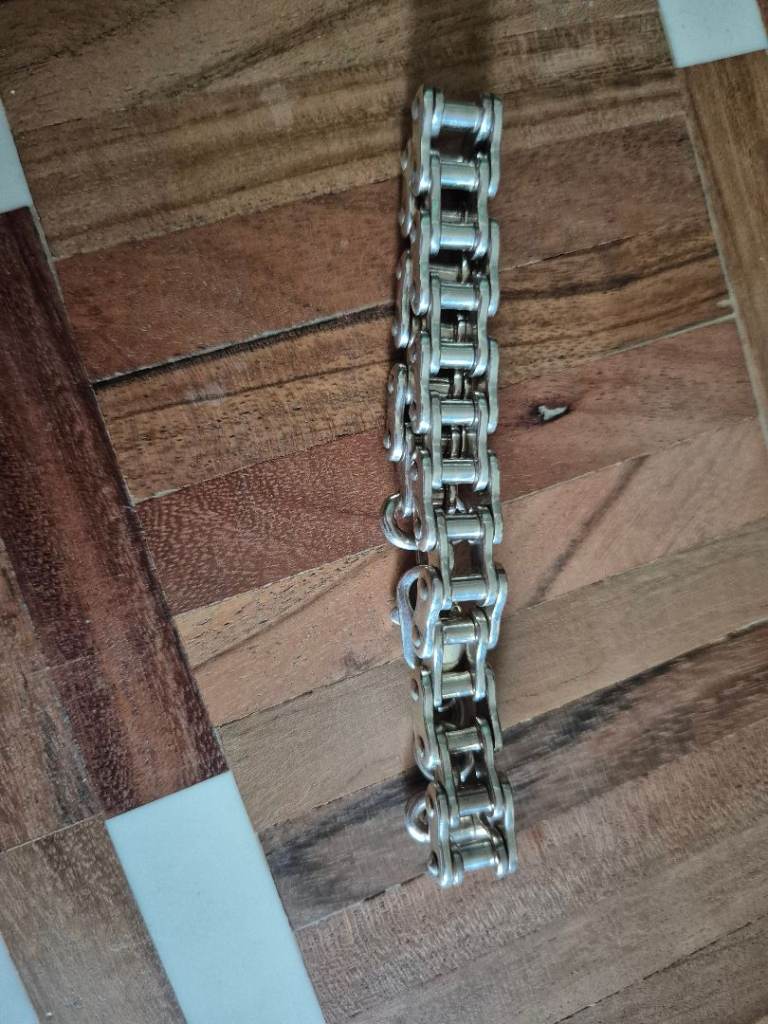Mens bikechain style bracelet