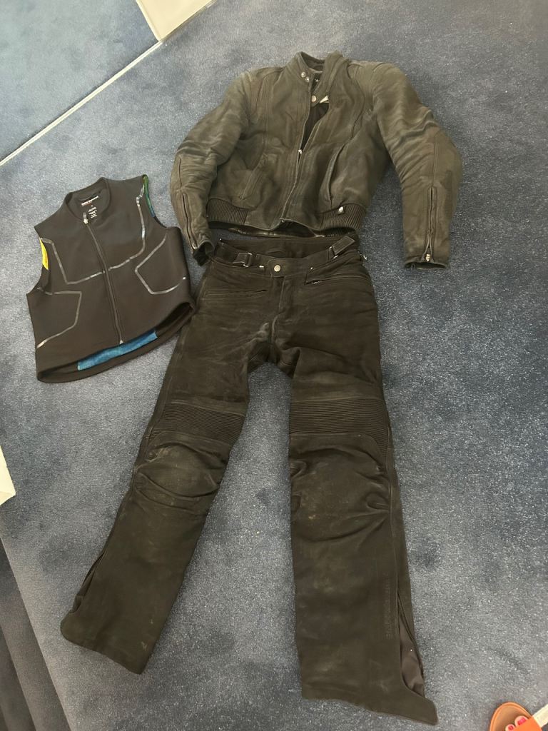 BMW Motorrad Atlantis Leathers and Heatup vest