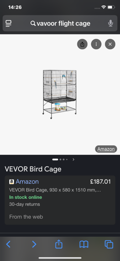 Vevor flight cage 
