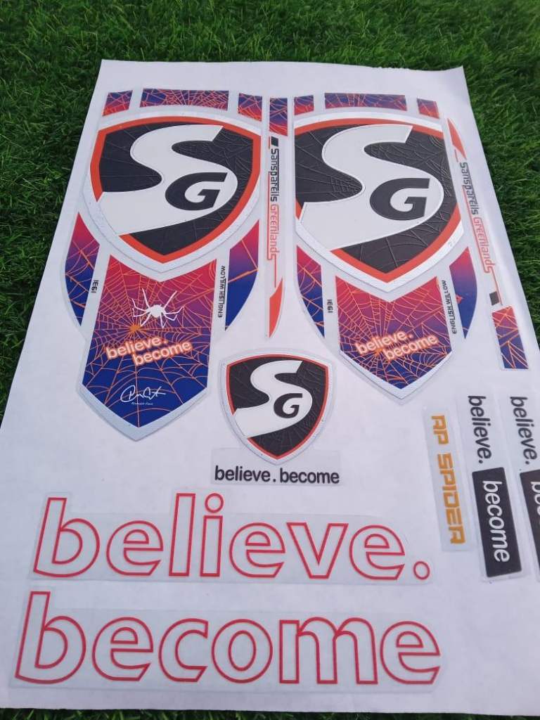 Brand New Digital SG Cricket Bat Stickers - Latest 2026 Multicoloured Designs