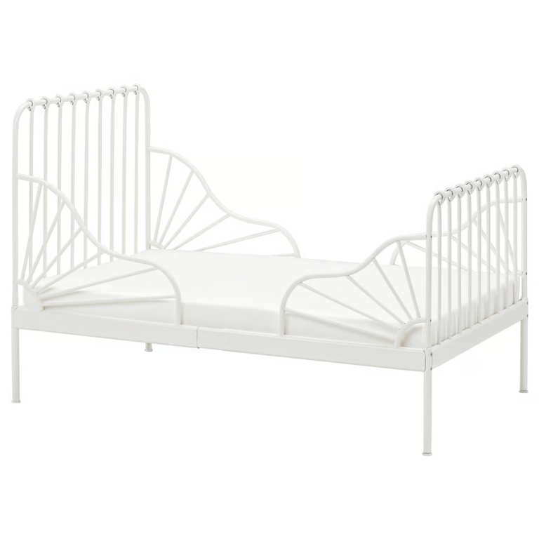 CHILD'S  ATTRACTIVE EXTENDABLE  MINNEN BED / AS NEW/  Ikea price £110 