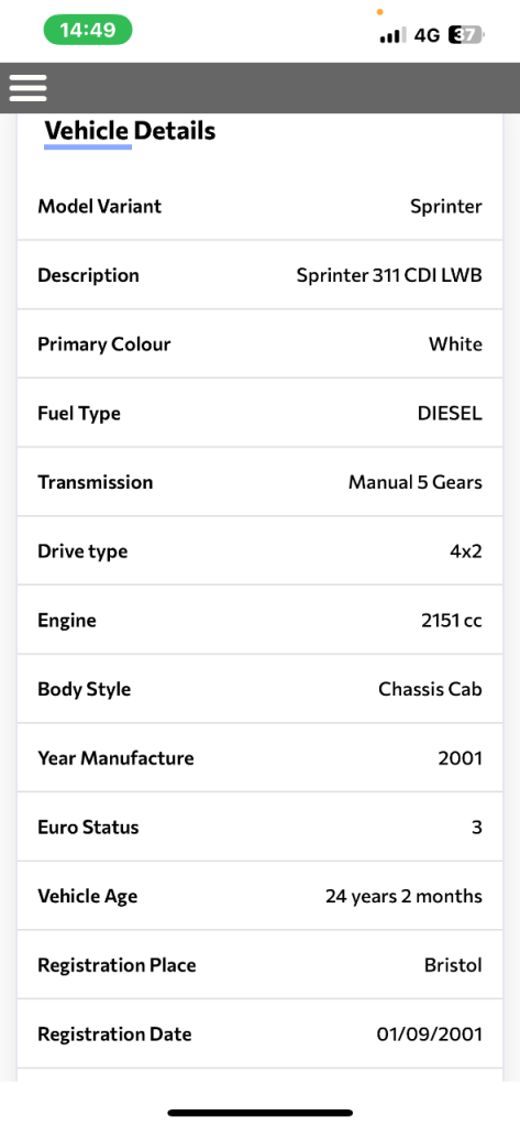 Mercedes-Benz, SPRINTER, Other, 2001, Manual, 2148 (cc)
