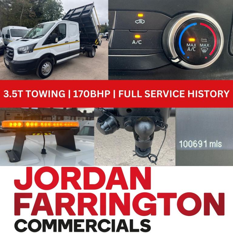 2023 FORD TRANSIT CREW CAB TIPPER FACTORY SOLID DOOR TOOL STORAGE *NEW WET BELT*