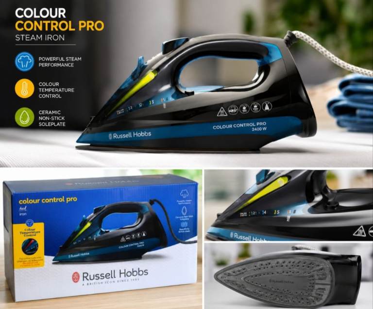 Russell Hobbs Colour Control Pro Steam Iron - As Good As New