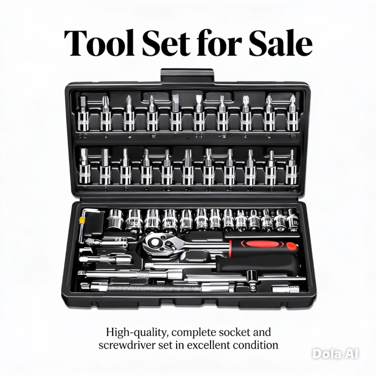 46-Piece 1/4" Drive Socket & Bit Set – Complete Home & Auto Repair Tool Kit