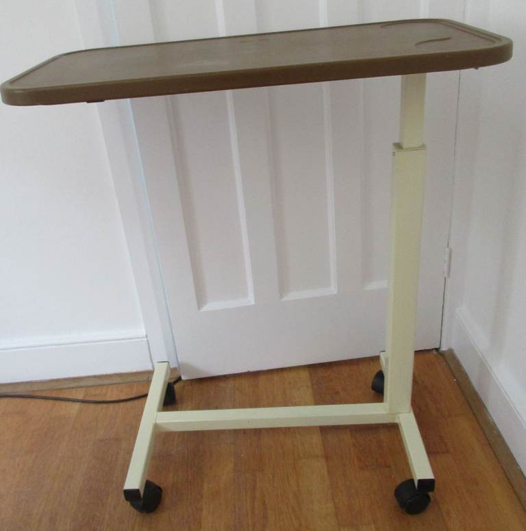 Overbed Table with Plastic Top