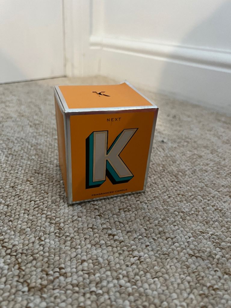 Scented candle in ‘K’ box