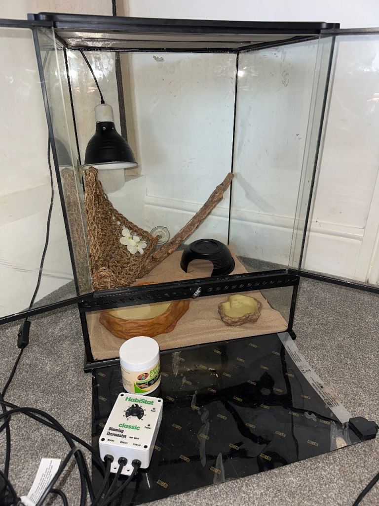 Exo terra reptile glass enclosure cage 