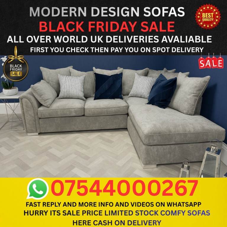New Luxury Fabric Sofa | Comfortable & Stylish | Free Delivery