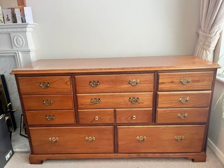 Solid wood chest of drawers mid-late century