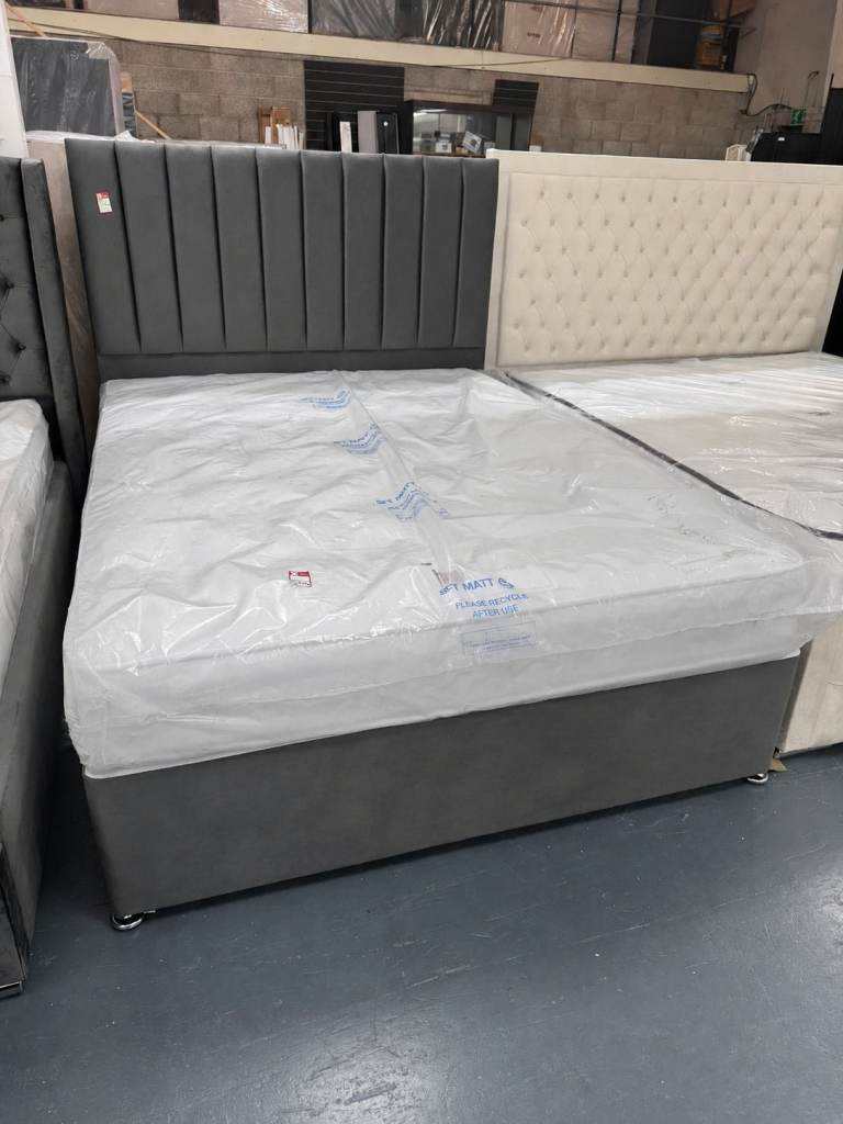 🛏️ 4FT6 Divan Bed Set + Foam Mattress 📞 Storage Available – Cheapest Price