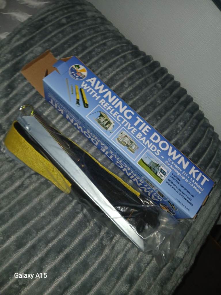 Awning tie down kit
