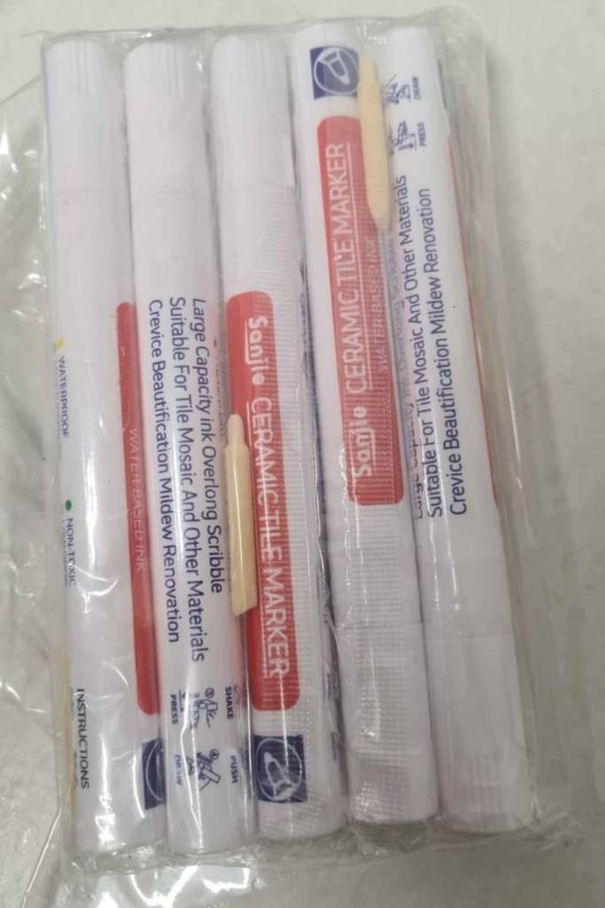 image for 5 white grout pens