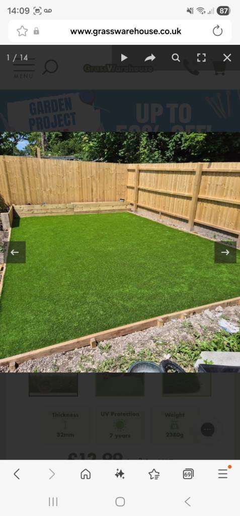 Brand New Parallax 32mm Artificial Grass 8m x 5m (40m²) – Realistic 4-Tone Lawn