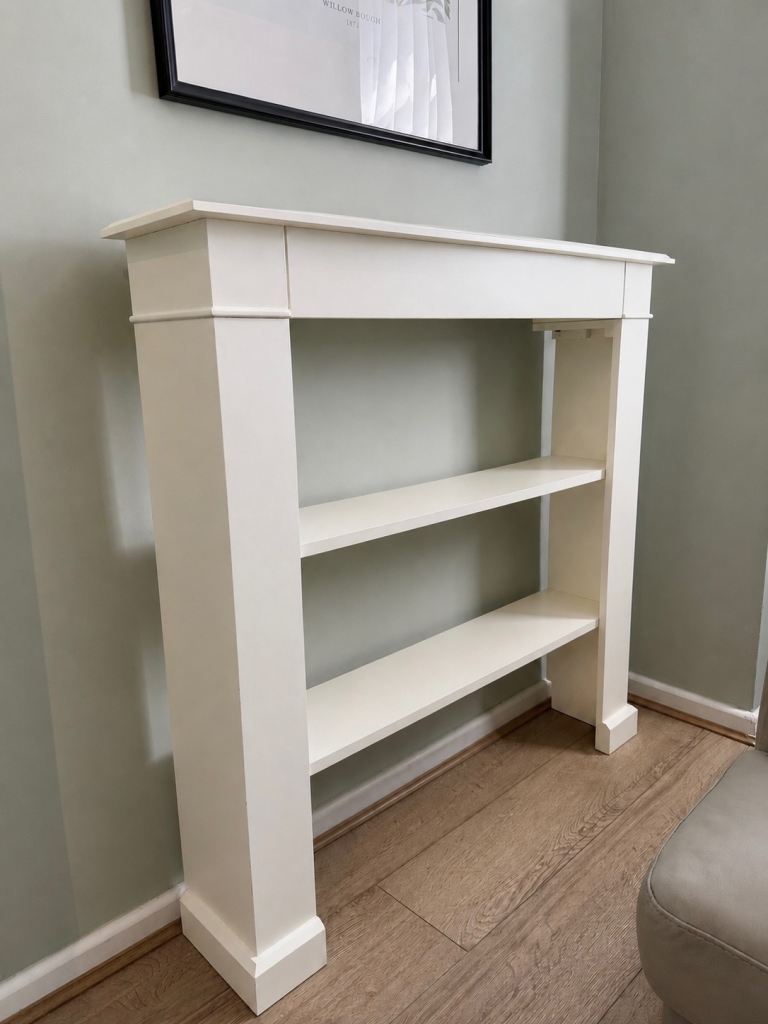 Fireplace cover shaped bookshelf