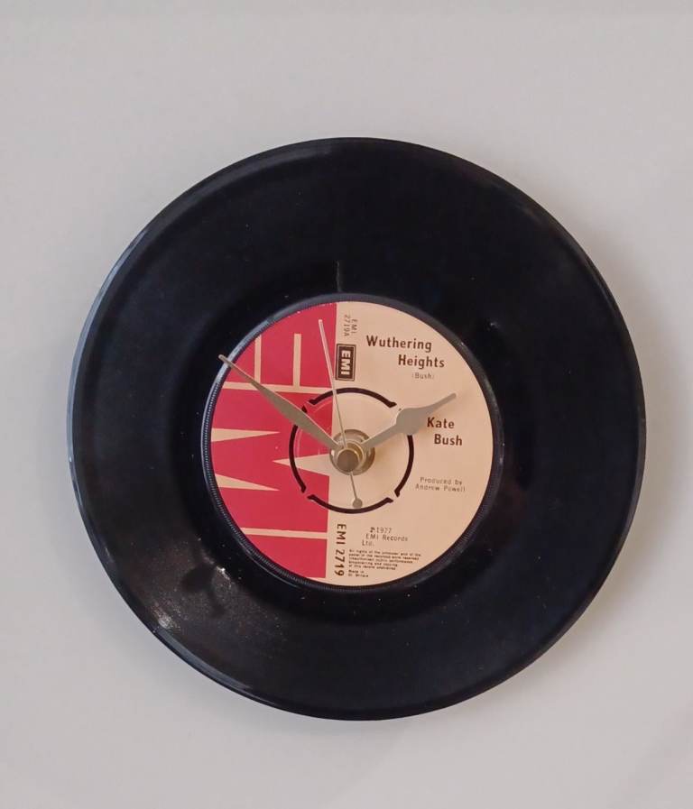 Wuthering Heights Vintage Vinyl Clock